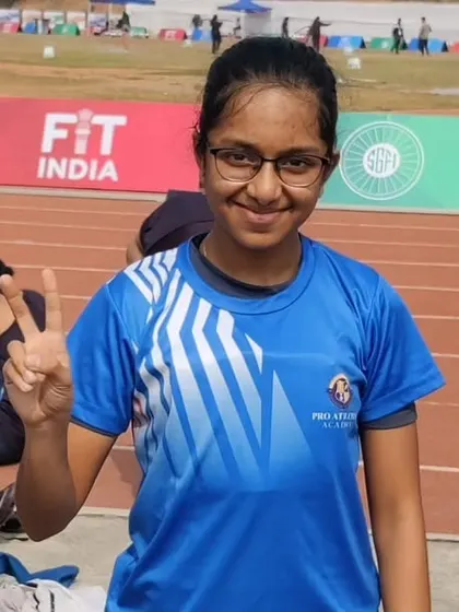 My athlete Eekisha Bhadsavale at the SGFI National Athletics Meet. She was among the top 8 finalists in the 400m run, a great performance at the national level.
