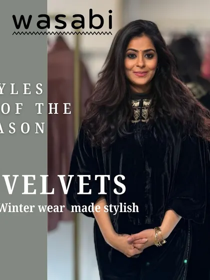 Velvet dreams and winter whispers. This handcrafted black velvet jacket is a standout piece from our Winter Collection. It’s perfect for embracing the chill in a timeless, sustainable style.