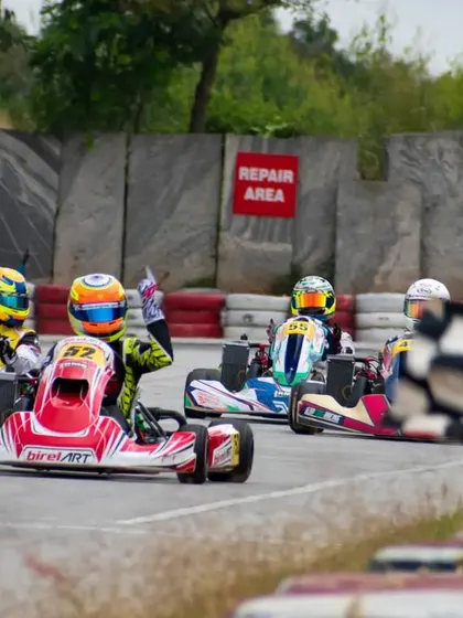 Hunner Singh leads the pack to the chequered flag, securing another podium in the 2023 season. His consistency, with top 5 finishes in all races, is a hallmark of our program.