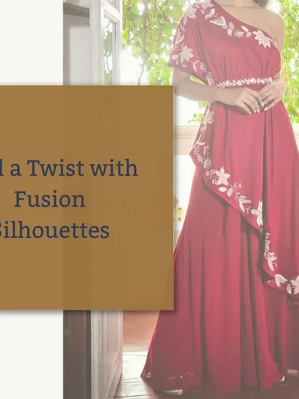 A fusion silhouette, like this embroidered one-shoulder dress, offers a unique twist on festive wear. It's a great way to stand out while maintaining an elegant aesthetic.
