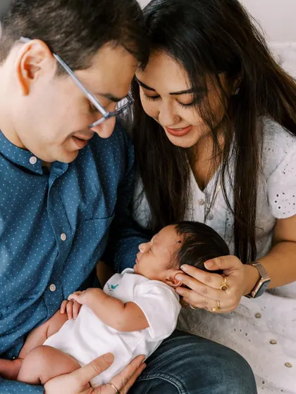 This curious little boy didn't want to miss a moment of his first photoshoot. Lifestyle sessions are perfect for capturing babies at any age, awake or asleep.