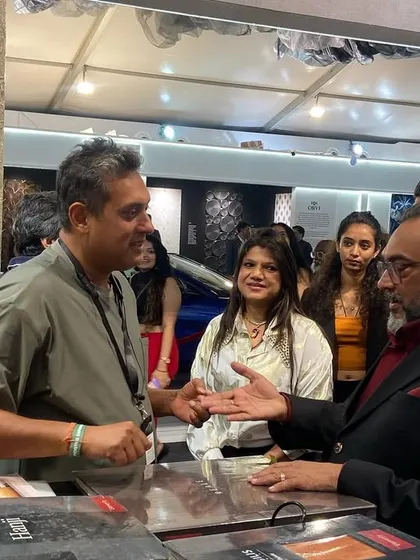 Inspiring conversations with clients and designers are what make events like the Ajio Luxe Weekend so special. We were delighted to share our passion for luxury textiles with every visitor.
