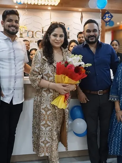 A group photo with our dedicated team and guests at the Gurugram Sector 51 anniversary celebration. Here's to more milestones and wellness together.