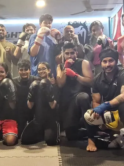 The combined batch after a great session. The energy and camaraderie in these classes are what makes our gym a true family.