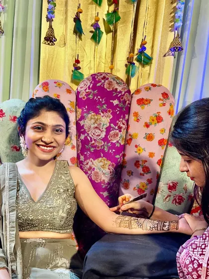 Transforming hands into masterpieces. A shot of me working on a beautiful bridal design.