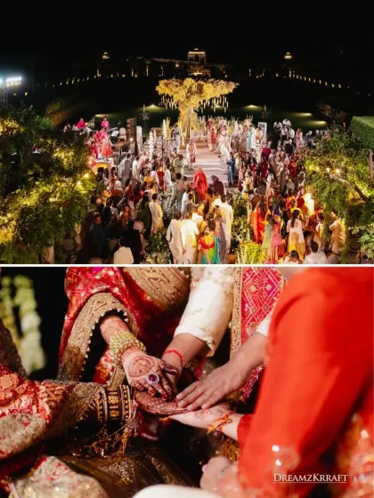 The sacred ritual of Kanyadaan, captured in a close-up. While I focus on grand designs, I never lose sight of the small, deeply meaningful traditions that form the soul of the wedding.