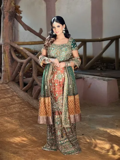 Another angle of the traditional bridal look, showing how the makeup and styling look from a distance. This is important for students to understand how the look translates both in person and in photos.