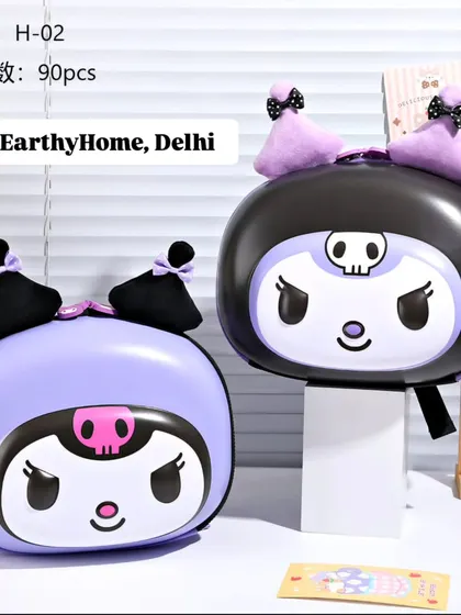 Here are the Kuromi picnic bags displayed to show their 3D shape and details. These are directly imported and are a must-have for fans.