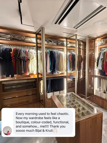The goal is to turn chaotic mornings into calm, boutique-like experiences. This client's feedback says it all. We created a functional, color-coded system in her walk-in closet that made getting ready feel intentional and inspiring.