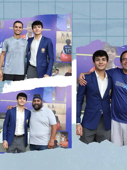 Our coaches and teammates congratulating Shaurya Bawa on his World Championship bronze medal.