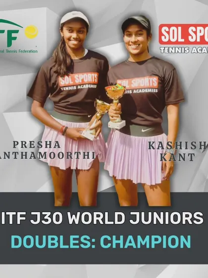Teamwork makes the dream work. A huge congratulations to our players Presha Shanthamoorthi and Kashish Kant for winning the ITF J30 World Juniors doubles title in Addis Ababa, Ethiopia.