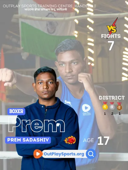 Prem Sadashiv, a rising warrior at 17. He is just beginning his journey but already has a collection of district medals.