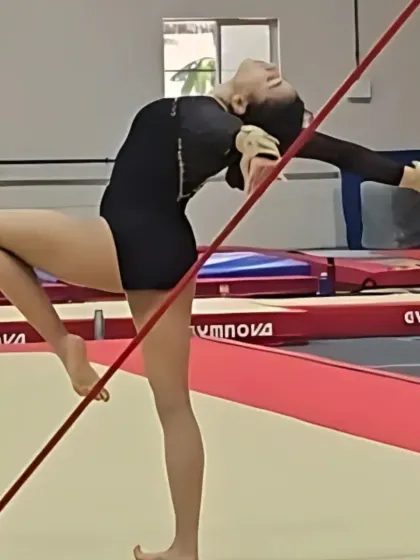 The grace and flexibility of a champion. This is Oceana, whose hard work led to multiple medals, including gold on Balance Beam and Floor at the State Level Championship.