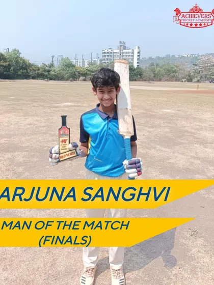 Arjuna Sanghavi, named 'Man of the Match' in the finals for his game-changing performance when it mattered most.