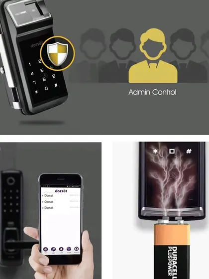 Our smart lock systems give you complete administrative control. You can manage users, view access logs via the mobile app, and rely on the emergency power option using a standard 9V battery to prevent lockouts if the internal batteries run out.