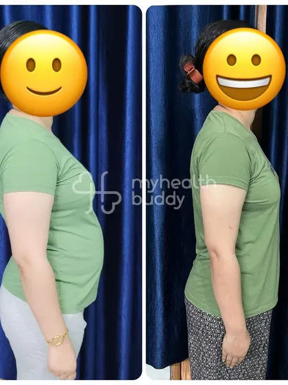 A 10kg weight loss in just 3 months. This client was thrilled with the results and the support she received from me as her coach.