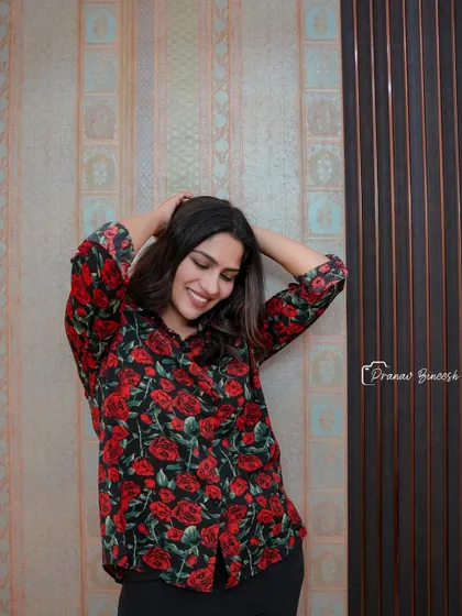 Another lovely shot of Swasika enjoying her newly designed space. Her smile is the best testimonial to a job well done.