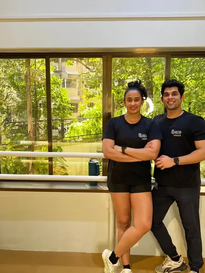 My co-founder and I, proud to lead the #PeopleOfTheSpace. We've grown as a team and attended conferences like the NSCA India to ensure we're always bringing you the best, most current training methods.