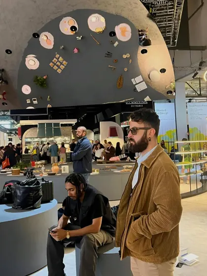 A busy exhibition hall at Milan Design Week.