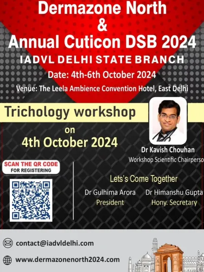 I invite my fellow dermatologists to the Trichology workshop at Dermazone North, where I serve as the Workshop Scientific Chairperson. These events are key for sharing practical skills and knowledge.