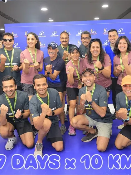 7 days x 10 KM. This group of warriors completed the final challenge week, running their distance daily for 7 straight days.