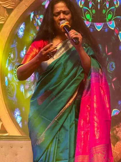 A moment of deep connection with the music during my performance at the Mysore Palace. Singing in such a historic place feels like a conversation with the past.