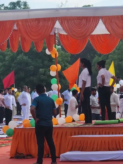 On stage, demonstrating the official Yoga Protocol for a district-level event in Kannauj. I ensure every demonstration is clear and easy to follow, whether you're a beginner or an experienced practitioner.