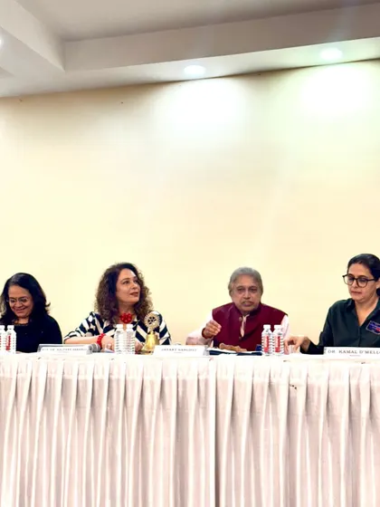 On the panel at the Rotary Club of Bombay West, engaging in a discussion about overall health and wellness.