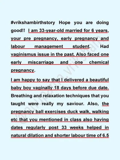 This mother's story is so powerful. After facing vaginismus and miscarriage, she used the breathing and relaxation techniques to have a shorter labor and a beautiful vaginal birth. Her mantra "trust your body" truly helped her.