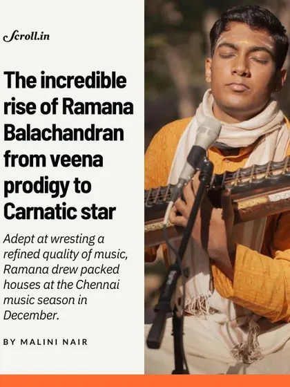 I was grateful to be featured in this article by Scroll.in, which discusses my approach to music and the veena. It captures my goal of making the instrument sing with the quality of the human voice.