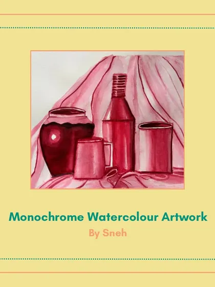 A beautiful monochrome still life by Sneh, demonstrating how a single color can be used to create a full range of tones and textures.