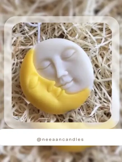 When the sun kisses the moon, magic is born. This is another look at our celestial embrace candle, handmade with love and light.