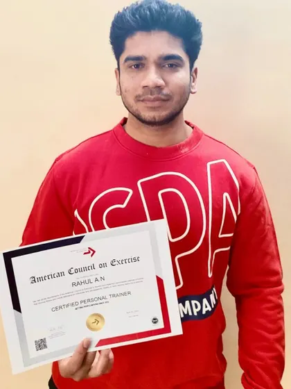 Well done, Rahul, on passing the ACE Personal Trainer certification exam. We are proud of the hard work you put in to achieve this milestone and officially join the ACE family.