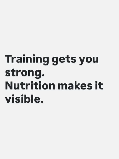 This is a core truth of my coaching philosophy. The hard work you do in the gym builds the muscle, but it's your nutrition that strips away the fat and makes that hard work visible. You can't out-train a bad diet.