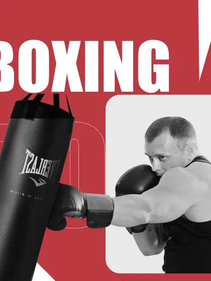 A graphic highlighting boxing as one of the core services we offer. It's an excellent discipline for fitness, self-defense, and building confidence.
