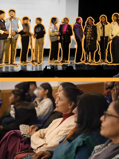 Our fellows on stage, with an engaged audience of partners and supporters. The launch event is a celebration of a new beginning and the community that makes our work possible.