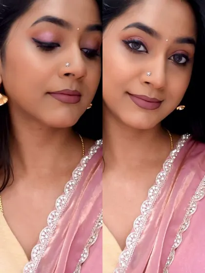 Which of these looks is your favorite? This is a collage of some of my favorite pink and purple toned makeup looks, paired with beautiful rental jewelry.