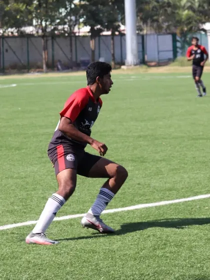 Amit Kumar during a match, demonstrating the on-field awareness we instill in our players.