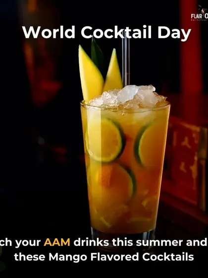 Ditch your regular mango drinks and try these mango-flavored cocktails. This image inspires you to get creative with the king of fruits.