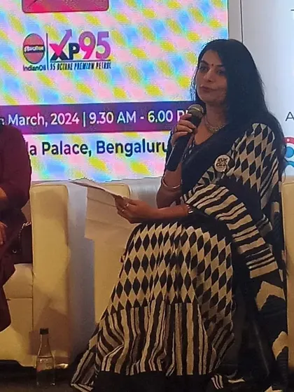 Speaking on a panel at the Womenpreneur Awards. It's always a privilege to share my story and insights with an audience of aspiring and established entrepreneurs.