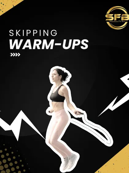 Avoid common beginner mistakes. This graphic advises against skipping warm ups, a crucial part of our training philosophy to prevent injury and prepare your body for an intense kickboxing session.
