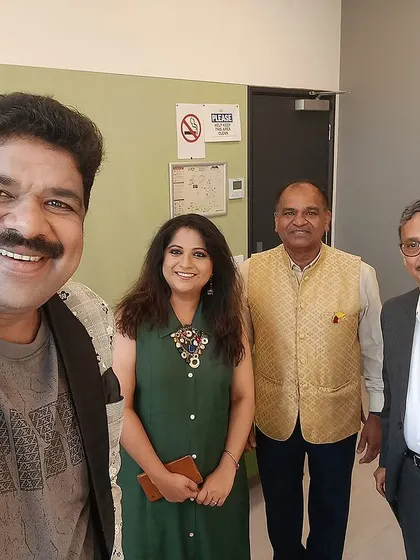 With the organizers of the Melbourne Kannada Sangha event. Their hospitality and love for Kannada culture were heartwarming.