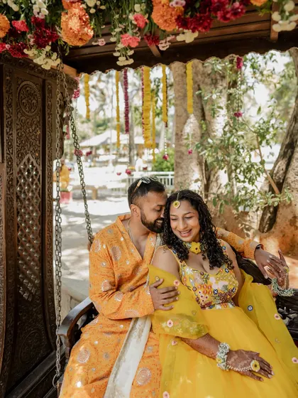 A lakeside Haldi with stunning decor and a super fun crowd. We capture both the beautiful setup and the candid, joyful moments of the celebration.