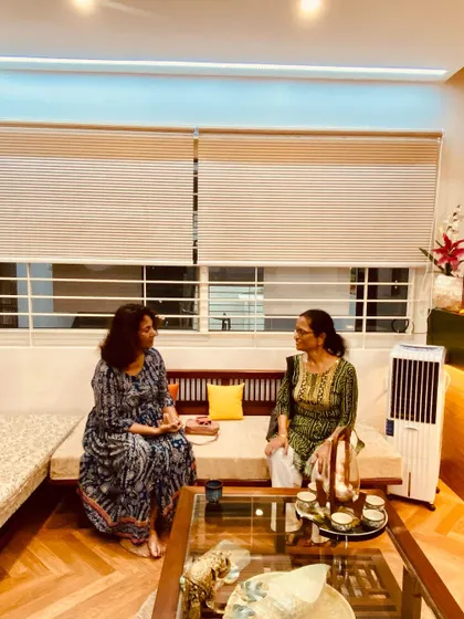 It was a pleasure to host Sandhya Mendonca and her mother at the salon. We had a wonderful conversation about wellness and the importance of authentic, natural care.