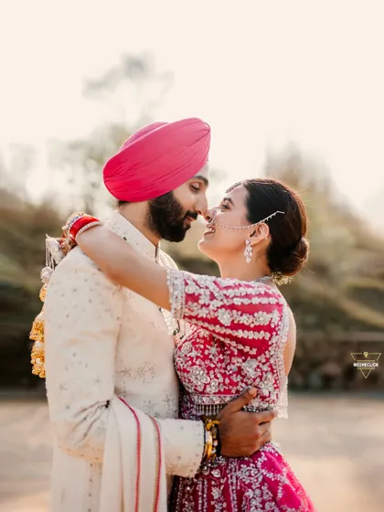 An intimate moment from a beautiful Sikh couple's pre-wedding shoot. The soft light and their gentle embrace highlight their deep connection. I feel honored to capture the elegance and emotion of traditional love stories, ensuring the portraits reflect both cultural heritage and personal chemistry.