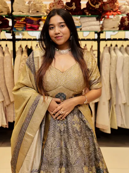 Grace in every twirl, sparkle in every step. This lehenga is a whole moment, available for you to rent.