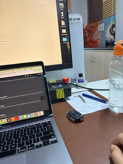 my typical setup. i work with javascript, typescript, and various frameworks like react and angular to build and debug applications.