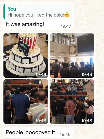 The feedback from the WeWork team was amazing! They said people "looooooved it," and it's fantastic to see our cake being enjoyed by so many people at the event.