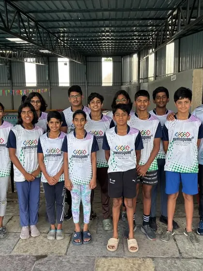 The Swimsquare family, ready to make waves. Our team stands united and prepared for the NRJ State Swimming Championships, showcasing the camaraderie and competitive spirit that drives us forward.
