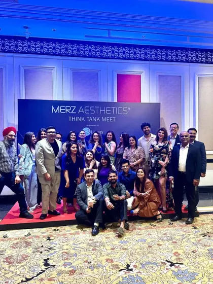 A group photo from the Merz Aesthetics Think Tank Meet, an innovative and insightful event for aesthetic medicine professionals.